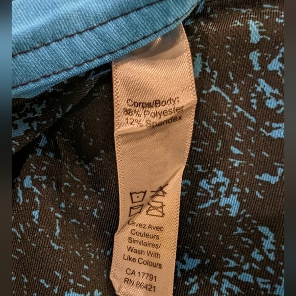 Kyodan reversible yoga pants crop blue & black Woman's Size Medium - Picture 7 of 9